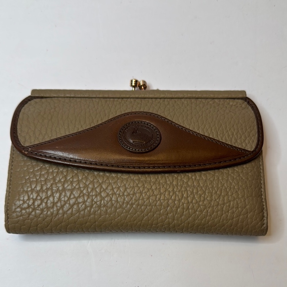 Dooney & Bourke Continental ClutchTaupe Leather